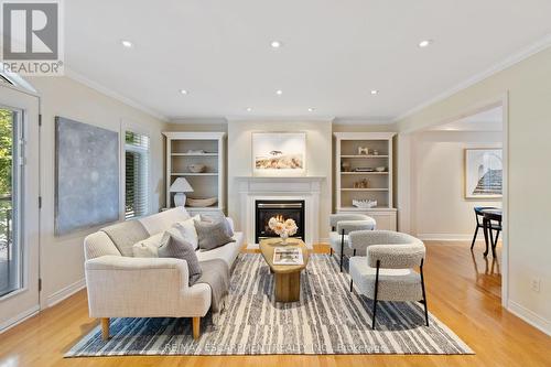 126 Brant Street, Oakville, ON - Indoor Photo Showing Living Room With Fireplace