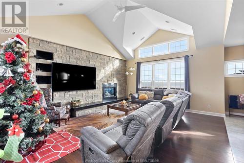 719 Cedar Island Drive, Kingsville, ON - Indoor Photo Showing Other Room With Fireplace