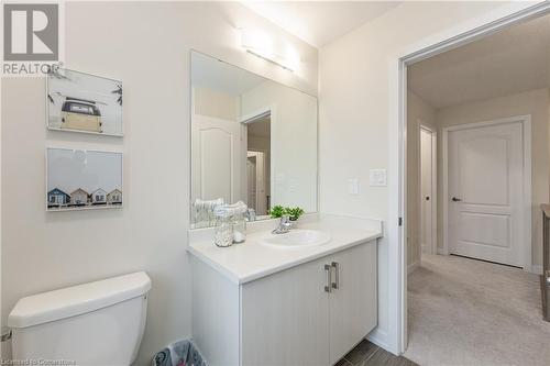 Bathroom featuring vanity and toilet - 116 Whithorn Crescent, Caledonia, ON - Indoor Photo Showing Bathroom