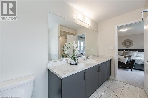 Bathroom with vanity and toilet - 116 Whithorn Crescent, Caledonia, ON - Indoor Photo Showing Bathroom