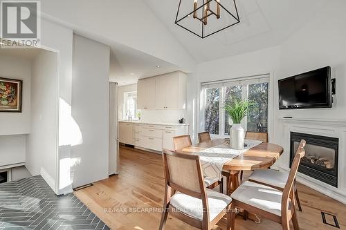 896 Lasalle Park Road, Burlington, ON - Indoor Photo Showing Dining Room With Fireplace