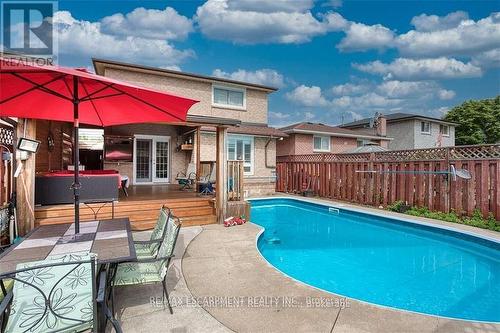 24 Spartan Avenue, Hamilton, ON - Outdoor With In Ground Pool