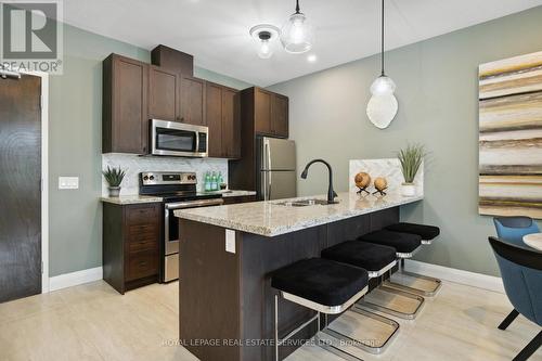 313 - 118 King Street E, Hamilton, ON - Indoor Photo Showing Kitchen With Stainless Steel Kitchen With Double Sink With Upgraded Kitchen