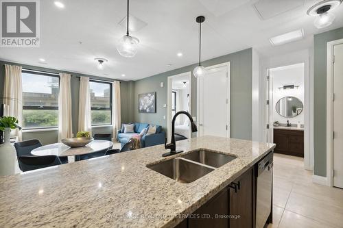 313 - 118 King Street E, Hamilton, ON - Indoor Photo Showing Kitchen With Double Sink With Upgraded Kitchen