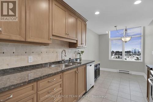 1201 - 3580 Rivergate Way, Ottawa, ON - Indoor Photo Showing Kitchen With Double Sink