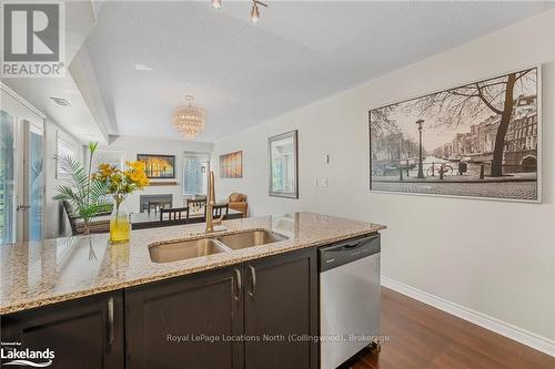 201 - 4 Brandy Lane Drive, Collingwood, ON - Indoor Photo Showing Kitchen With Double Sink