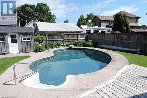 14 Elgin Street W, Norwich (Norwich Town), ON - Outdoor With In Ground Pool With Deck Patio Veranda With Backyard