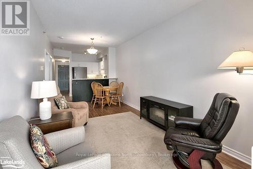 302 - 34 Bayfield Street, Meaford, ON - Indoor Photo Showing Living Room With Fireplace