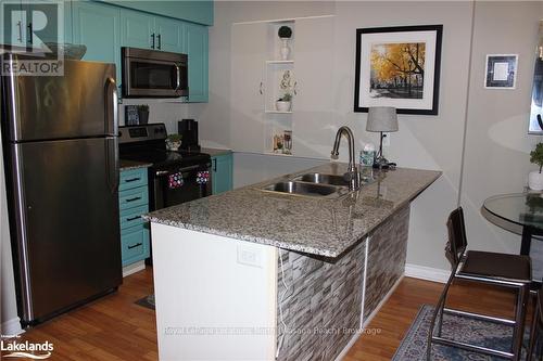 107 - 3 Brandy Lane Drive, Collingwood, ON - Indoor Photo Showing Kitchen With Double Sink