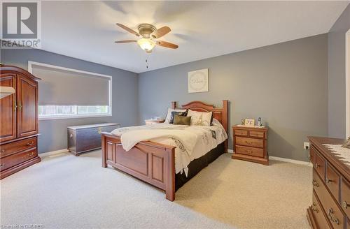 Carpeted bedroom with ceiling fan - 32 Triller Avenue, Cambridge, ON - Indoor Photo Showing Bedroom