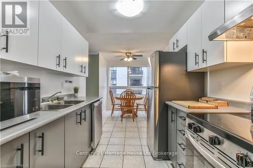 407 - 95 Baseline Road West, London, ON - Indoor Photo Showing Kitchen With Double Sink