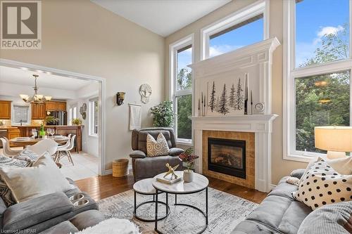 90 River Run Road, Mapleton (Drayton), ON - Indoor Photo Showing Living Room With Fireplace