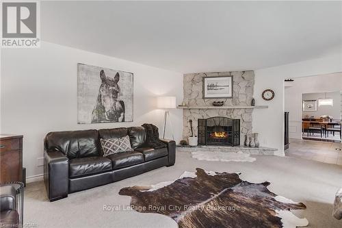 20 Wildan Drive, Hamilton (Freelton), ON - Indoor Photo Showing Living Room With Fireplace