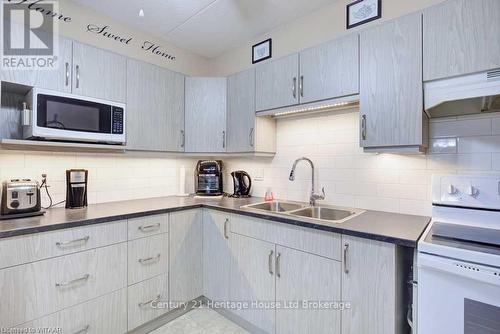 112 - 163 Ferguson Drive, Woodstock (Woodstock - South), ON - Indoor Photo Showing Kitchen With Double Sink