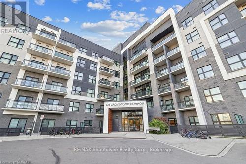 629 - 128 Grovewood, Oakville (1008 - Go Glenorchy), ON - Outdoor With Balcony With Facade