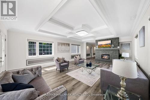 551 Military Trail, Toronto, ON - Indoor Photo Showing Living Room With Fireplace