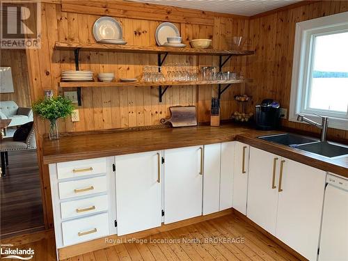 1433 South Horn Lake Road, Ryerson, ON - Indoor Photo Showing Kitchen With Double Sink