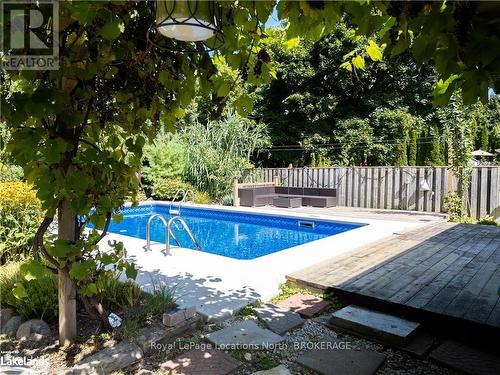 44 Parker Street W, Meaford, ON - Outdoor With In Ground Pool With Backyard