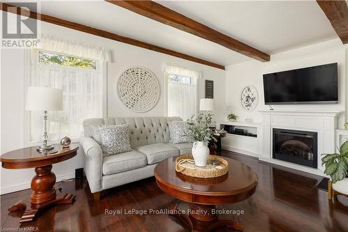 4068 County Road 29, Elizabethtown-Kitley, ON - Indoor Photo Showing Living Room With Fireplace