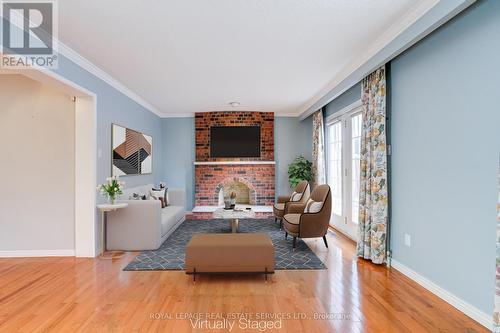 4274 Ryeford Court, Mississauga, ON - Indoor Photo Showing Living Room With Fireplace