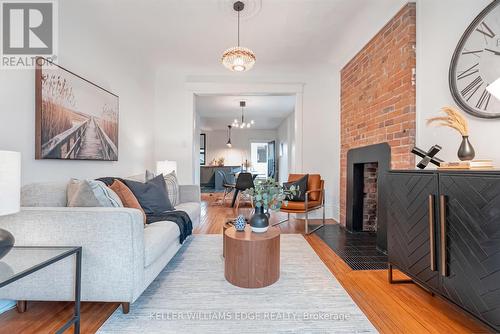 187 Fern Avenue, Toronto, ON - Indoor Photo Showing Living Room With Fireplace