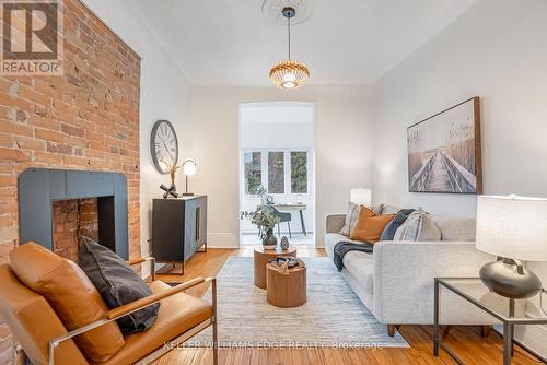 187 Fern Avenue, Toronto, ON - Indoor Photo Showing Living Room With Fireplace