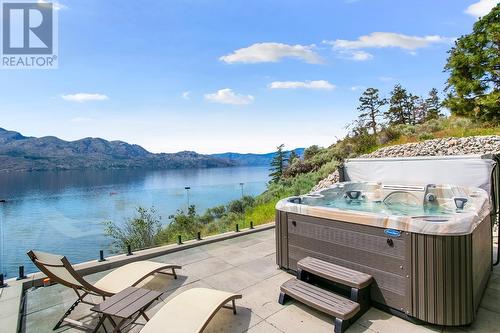 Private hot tub area - 2888 Seclusion Bay Road, West Kelowna, BC - Outdoor With Body Of Water With View