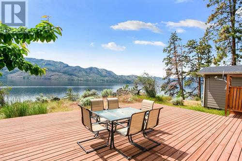 Outdoor shower - 2888 Seclusion Bay Road, West Kelowna, BC - Outdoor With Body Of Water With Deck Patio Veranda With View