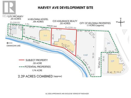 entire development site map - 251 Harvey Avenue, Kelowna, BC 