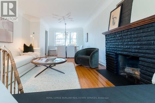 299 Merle Avenue, Burlington, ON - Indoor Photo Showing Living Room With Fireplace