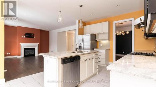 2005 Wateroak Drive, London, ON - Indoor Photo Showing Kitchen With Fireplace