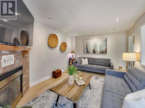 3460 Ingram Road, Mississauga, ON - Indoor Photo Showing Living Room With Fireplace