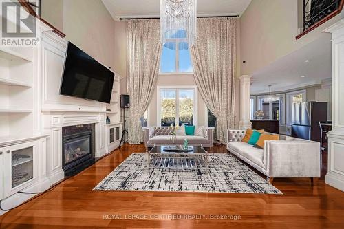 2489 Olinda Court, Mississauga, ON - Indoor Photo Showing Living Room With Fireplace