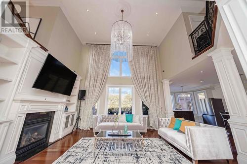 2489 Olinda Court, Mississauga, ON - Indoor Photo Showing Living Room With Fireplace