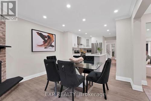 746 Greycedar Crescent, Mississauga (Rathwood), ON - Indoor Photo Showing Dining Room With Fireplace