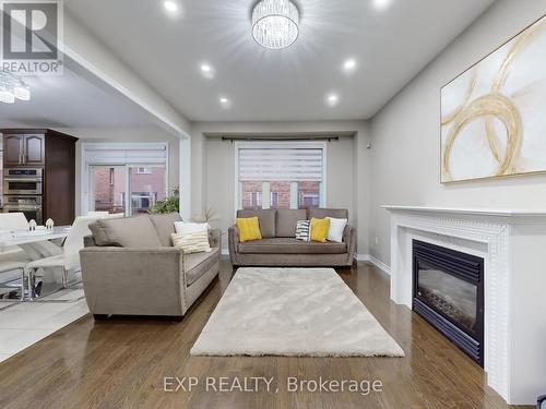 5 Ricardo Road, Brampton, ON - Indoor Photo Showing Living Room With Fireplace