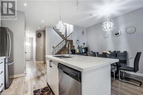 607 Knox Avenue, Hamilton, ON - Indoor Photo Showing Kitchen With Double Sink