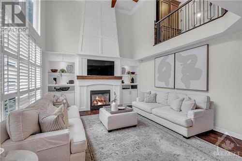 19 Cecil Walden Ridge, Ottawa, ON - Indoor Photo Showing Living Room With Fireplace