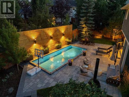 Heated Pool in this amazing backyard - 432 Strathcona Mews Sw, Calgary, AB - Outdoor With Backyard