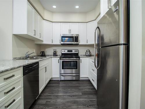 206-4960 Songbird Pl, Nanaimo, BC - Indoor Photo Showing Kitchen With Double Sink