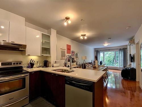 Cuisine - 203-440 Rue De La Gauchetière E., Montréal (Ville-Marie), QC - Indoor Photo Showing Kitchen With Double Sink