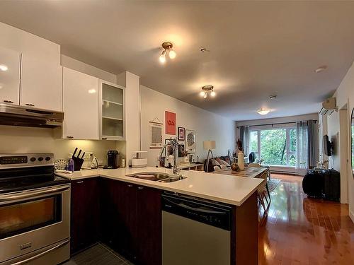 Cuisine - 203-440 Rue De La Gauchetière E., Montréal (Ville-Marie), QC - Indoor Photo Showing Kitchen With Double Sink