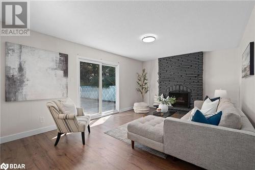 75 Marshall Street, Barrie, ON - Indoor Photo Showing Living Room With Fireplace