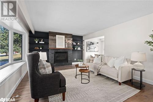 75 Marshall Street, Barrie, ON - Indoor Photo Showing Living Room With Fireplace