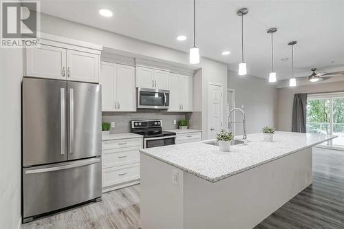 135, 20 Seton Park Se, Calgary, AB - Indoor Photo Showing Kitchen With Upgraded Kitchen