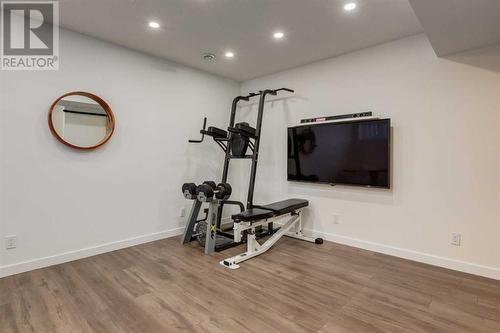 35 Nolanfield Heights Nw, Calgary, AB - Indoor Photo Showing Gym Room