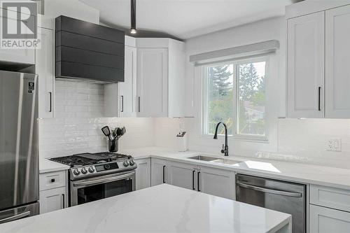 1315 105 Avenue Sw, Calgary, AB - Indoor Photo Showing Kitchen With Double Sink With Upgraded Kitchen