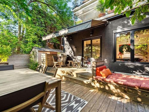 Backyard - 5034 Rue Fabre, Montréal (Le Plateau-Mont-Royal), QC - Outdoor With Deck Patio Veranda With Exterior