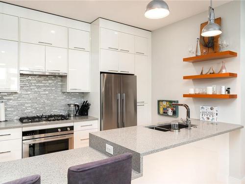 S316-1411 Cook St, Victoria, BC - Indoor Photo Showing Kitchen With Double Sink With Upgraded Kitchen