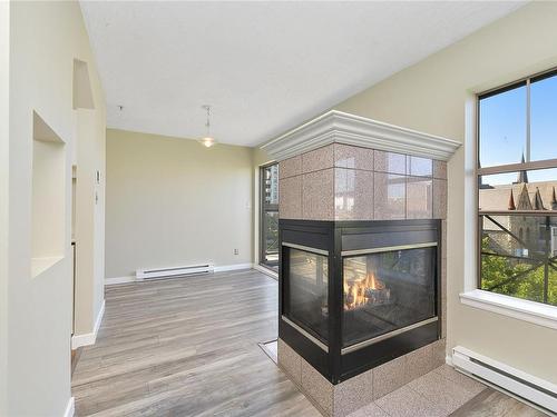 401-935 Johnson St, Victoria, BC - Indoor With Fireplace